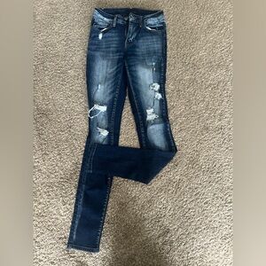 KanCan Dark Blue Distressed Skinny Jeans